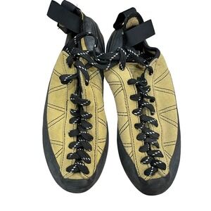Mad Rock Yellow Suede Leather Climbing Shoes Lace Up Size 5 Fast Shipping